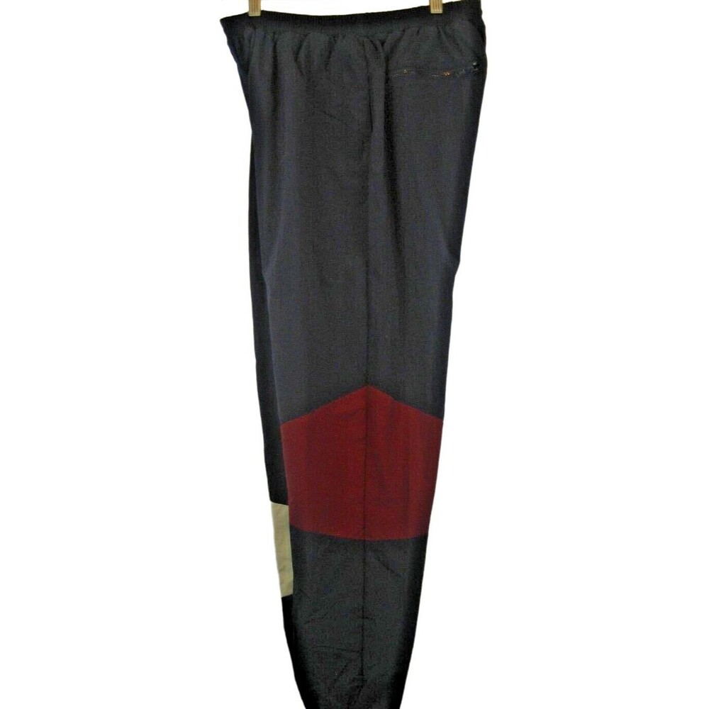 Mens Vntg Izod Navy Nylon Lined Windbreaker Outdoor Ski Pants sz Mx31
